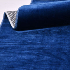 Natural Latex Area Rug – Navy Blue Modern Non Slip Latex Rug 9 mm Pile