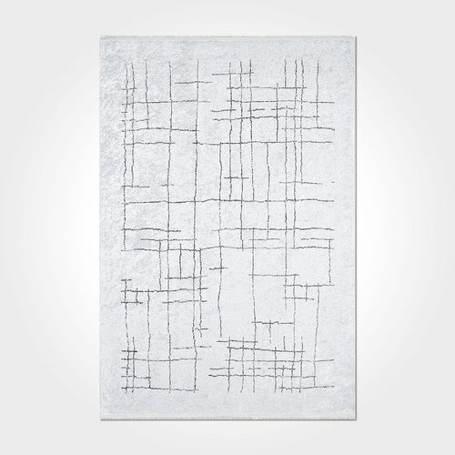 Striped Chenille Area Rug – Washable Non Slip Rug with Cotton & Polyester Yarn