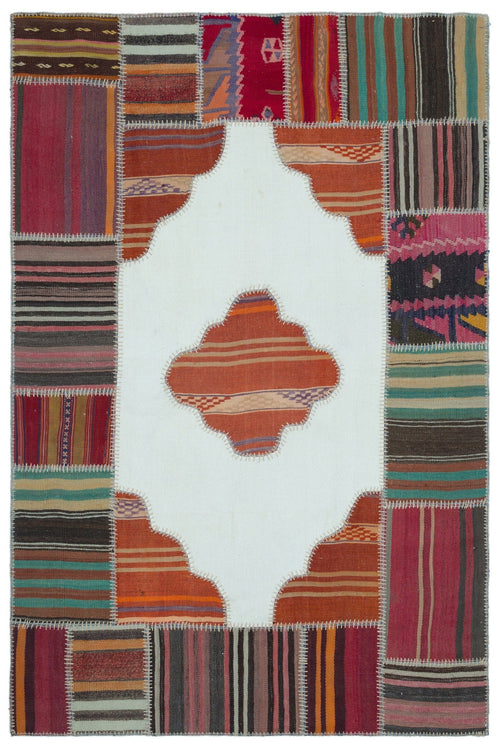 Teselya Beige Vintage Wool Handmade Area Rug 4'3" x 6'5"