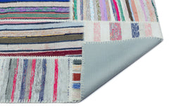 Teselya 25138 Patchwork Striped Wool Handmade Area Rug 3'11" x 5'11"