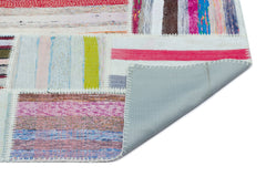 Teselya 25144 Beige Striped Wool Handmade Area Rug 3'11" x 5'11"