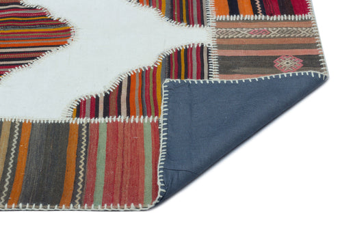 Teselya Beige Vintage Wool Handmade Area Rug 4'2" x 6'0"