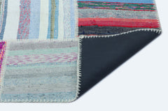 Teselya 25242 Beige Striped Wool Handmade Area Rug 5'3" x 7'3"