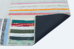 Teselya 25249 Patchwork Striped Wool Handmade Area Rug 5'3" x 7'3"