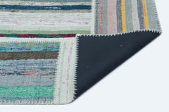 Teselya 25250 Beige Striped Wool Handmade Area Rug 5'2" x 7'3"