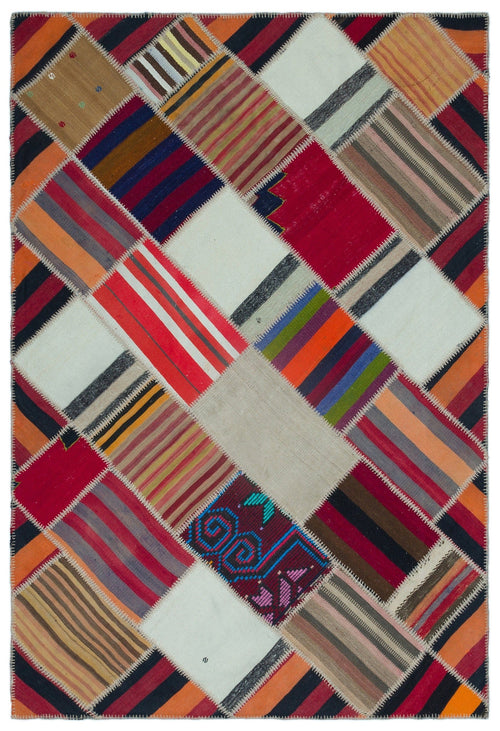 Teselya Beige Vintage Wool Handmade Area Rug 5'1" x 7'7"