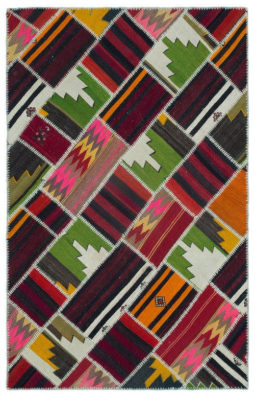 Teselya Beige Vintage Wool Handmade Area Rug 5'0" x 7'10"