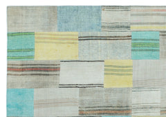 Teselya 25331 Multy Striped Wool Handmade Area Rug 5'3" x 7'5"