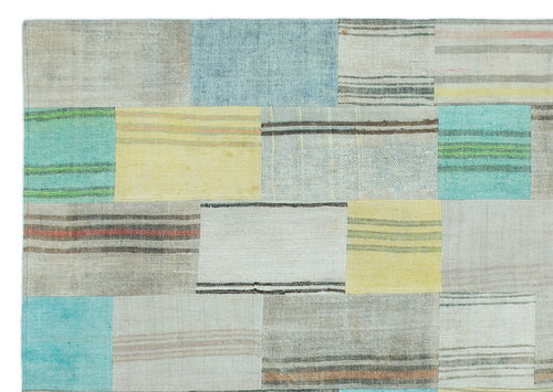 Teselya 25331 Multy Striped Wool Handmade Area Rug 5'3" x 7'5"