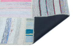 Teselya 25350 Beige Striped Wool Handmade Area Rug 5'2" x 7'3"