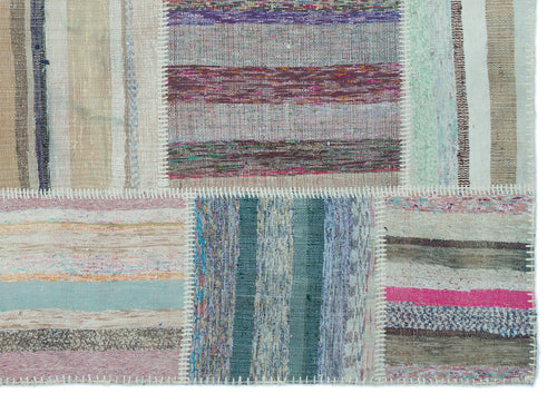Teselya 25356 Multy Striped Wool Handmade Area Rug 5'2" x 7'3"