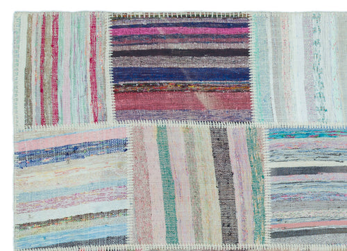 Teselya 25356 Multy Striped Wool Handmade Area Rug 5'2" x 7'3"