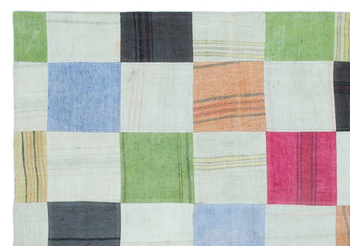 Teselya 25362 Multy Patchwork Wool Handmade Area Rug 5'3" x 7'7"