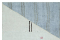 Teselya Beige Patchwork Wool Handmade Area Rug 6'7" x 9'11"