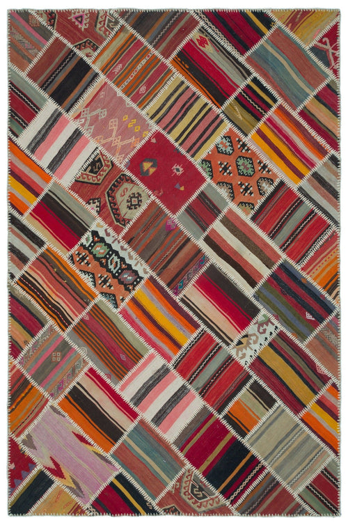 Teselya Beige Vintage Wool Handmade Area Rug 6'2" x 9'4"