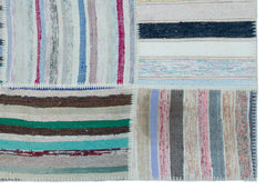 Teselya 25398 Multy Striped Wool Handmade Area Rug 5'3" x 7'5"