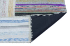 Teselya 25403 Beige Striped Wool Handmade Area Rug 5'3" x 7'3"