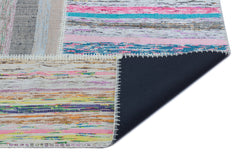 Teselya 25407 Beige Striped Wool Handmade Area Rug 5'3" x 7'3"