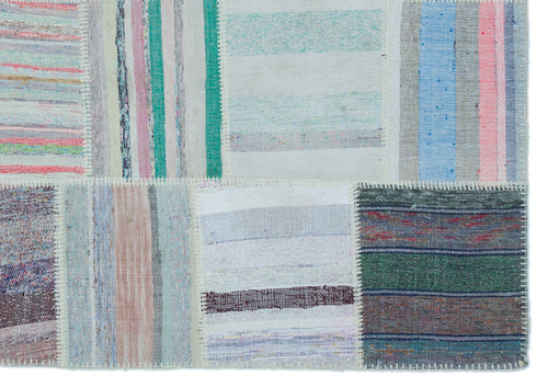 Teselya 25409 Multy Striped Wool Handmade Area Rug 5'3" x 7'5"