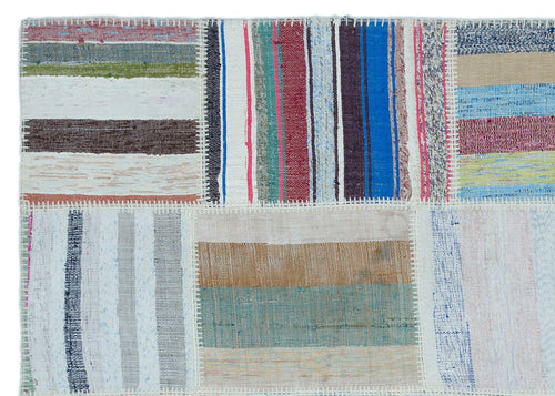 Teselya 25410 Multy Striped Wool Handmade Area Rug 5'3" x 7'5"