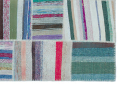 Teselya 25412 Multy Striped Wool Handmade Area Rug 5'3" x 7'5"