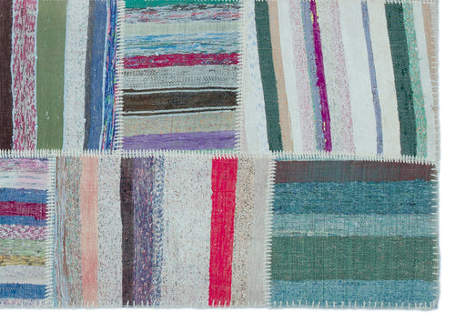 Teselya 25412 Multy Striped Wool Handmade Area Rug 5'3" x 7'5"