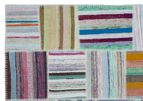 Teselya 25412 Multy Striped Wool Handmade Area Rug 5'3" x 7'5"