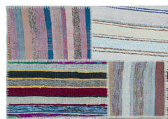 Teselya 25414 Multy Striped Wool Handmade Area Rug 5'3" x 7'5"