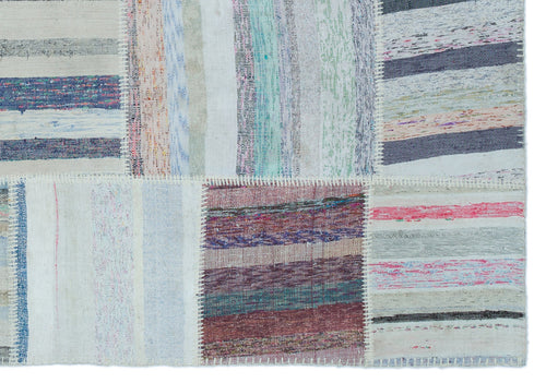 Teselya 25416 Multy Striped Wool Handmade Area Rug 5'3" x 7'5"
