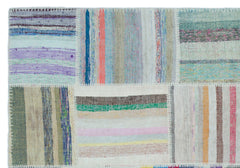 Teselya 25416 Multy Striped Wool Handmade Area Rug 5'3" x 7'5"