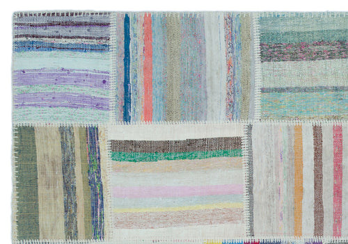 Teselya 25416 Multy Striped Wool Handmade Area Rug 5'3" x 7'5"