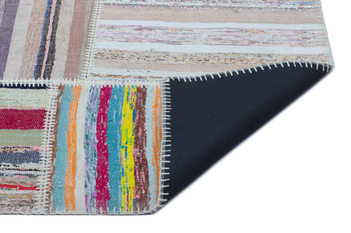 Teselya 25419 Multy Striped Wool Handmade Area Rug 5'3" x 7'5"