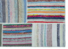 Teselya 25419 Multy Striped Wool Handmade Area Rug 5'3" x 7'5"