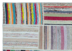 Teselya 25419 Multy Striped Wool Handmade Area Rug 5'3" x 7'5"