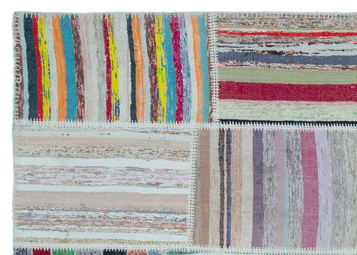 Teselya 25419 Multy Striped Wool Handmade Area Rug 5'3" x 7'5"