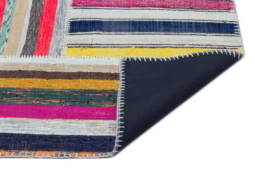 Teselya 25425 Multy Striped Wool Handmade Area Rug 5'3" x 7'6"