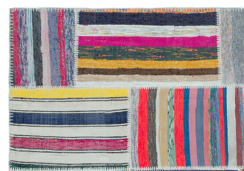 Teselya 25425 Multy Striped Wool Handmade Area Rug 5'3" x 7'6"