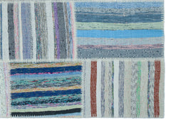 Teselya 25426 Multy Striped Wool Handmade Area Rug 5'3" x 7'5"