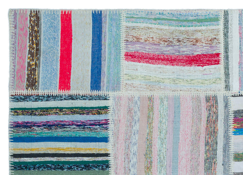 Teselya 25426 Multy Striped Wool Handmade Area Rug 5'3" x 7'5"