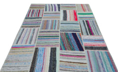 Teselya 25434 Multy Striped Wool Handmade Area Rug 5'3" x 7'6"