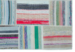 Teselya 25434 Multy Striped Wool Handmade Area Rug 5'3" x 7'6"