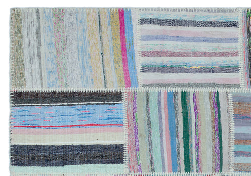 Teselya 25434 Multy Striped Wool Handmade Area Rug 5'3" x 7'6"