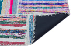 Teselya 25436 Beige Striped Wool Handmade Area Rug 5'3" x 7'4"