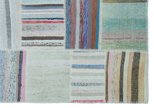 Teselya 25437 Multy Striped Wool Handmade Area Rug 5'3" x 7'6"