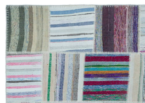 Teselya 25438 Multy Striped Wool Handmade Area Rug 5'3" x 7'5"