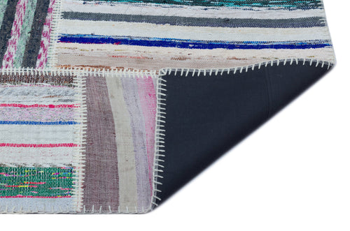 Teselya 25440 Multy Striped Wool Handmade Area Rug 5'3" x 7'5"