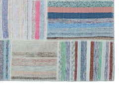 Teselya 25440 Multy Striped Wool Handmade Area Rug 5'3" x 7'5"