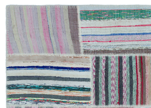 Teselya 25440 Multy Striped Wool Handmade Area Rug 5'3" x 7'5"