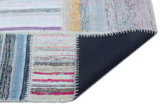 Teselya 25448 Beige Striped Wool Handmade Area Rug 5'3" x 7'4"