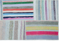 Teselya 25452 Multy Striped Wool Handmade Area Rug 5'3" x 7'5"